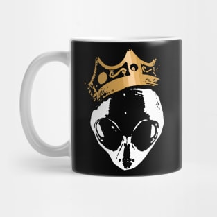 King Alien Gold Golden Crown Funny UFO Science Fiction Gift Mug